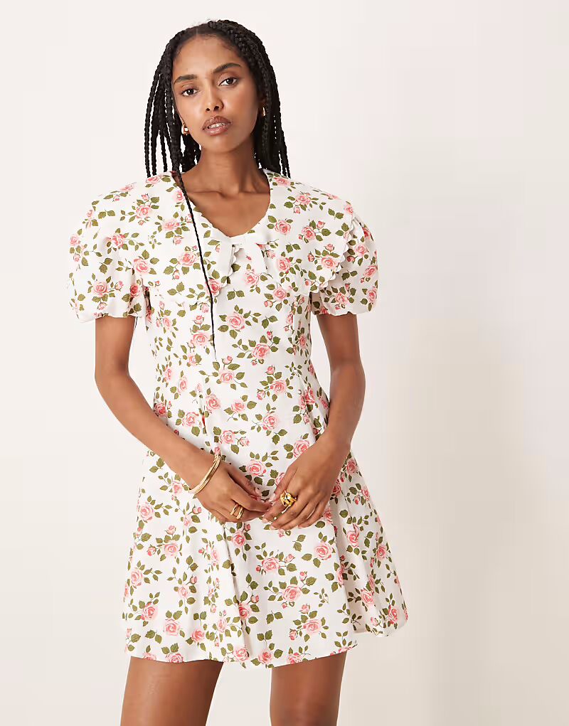 

Мини-платье Sister Jane Wild Rose с розовым цветочным узором