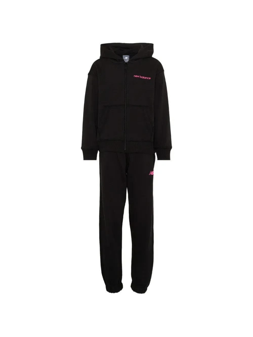 Спортивный костюм с капюшоном и логотипом New Balance Kids, черный