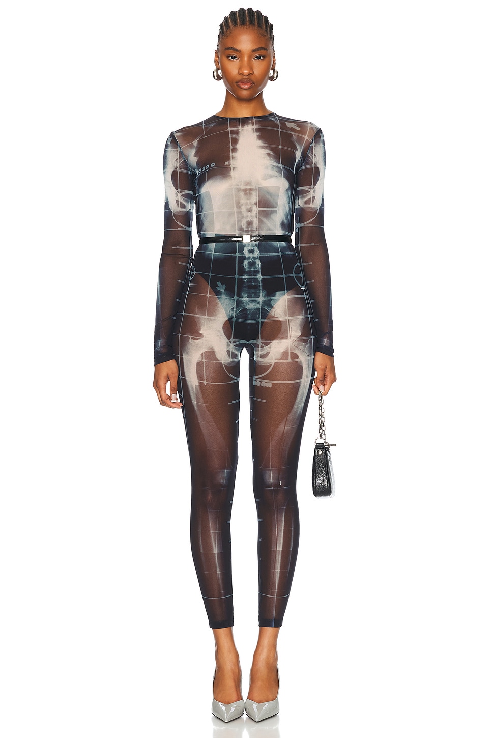 

Комбинезон Squeletor Catsuit Jean Paul Gaultier, Black, Navy, & Light Blue