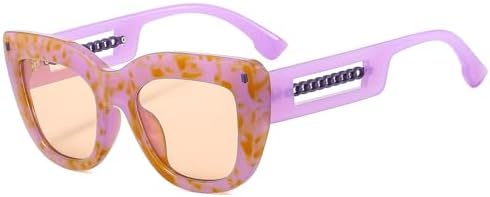 

Солнцезащитные очки 2027 года с вырезанными дужками для женщин, популярные очки с градиентным цветом, зеркальным покрытием и защитой от солнца, модные очки с заклепками MTZJH, C2purple