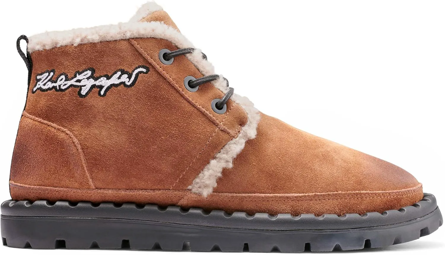 Мужские ботинки KARL LAGERFELD Chukka из замши с подкладкой из искусственной овчины — фото 2