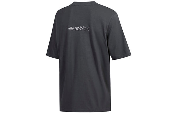 Футболка originals embroidered logo short sleeve gray Adidas, серый — фото 2