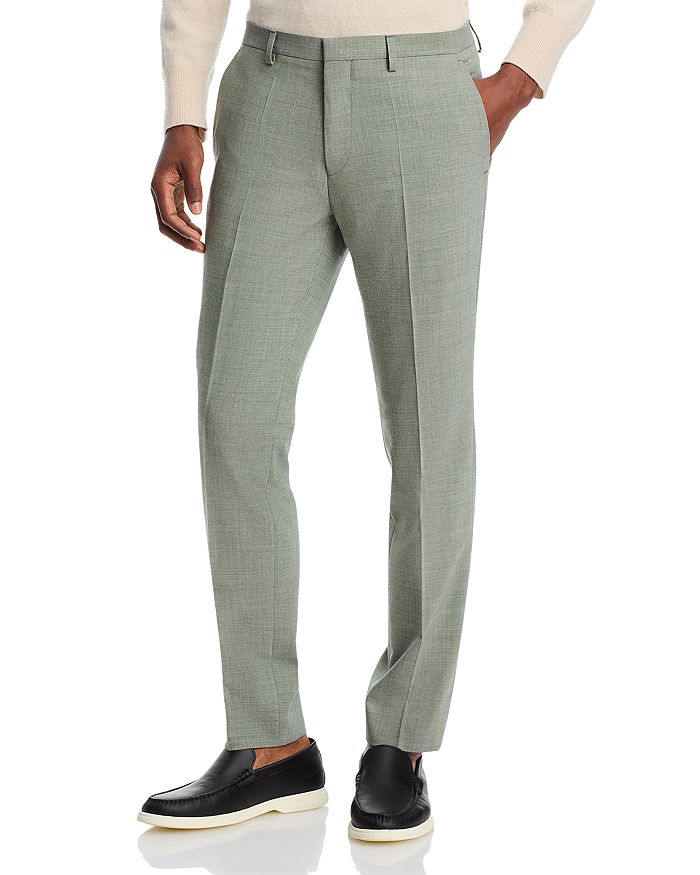 

Брюки костюмные Hesten Mélange Extra Slim Fit HUGO, зеленый