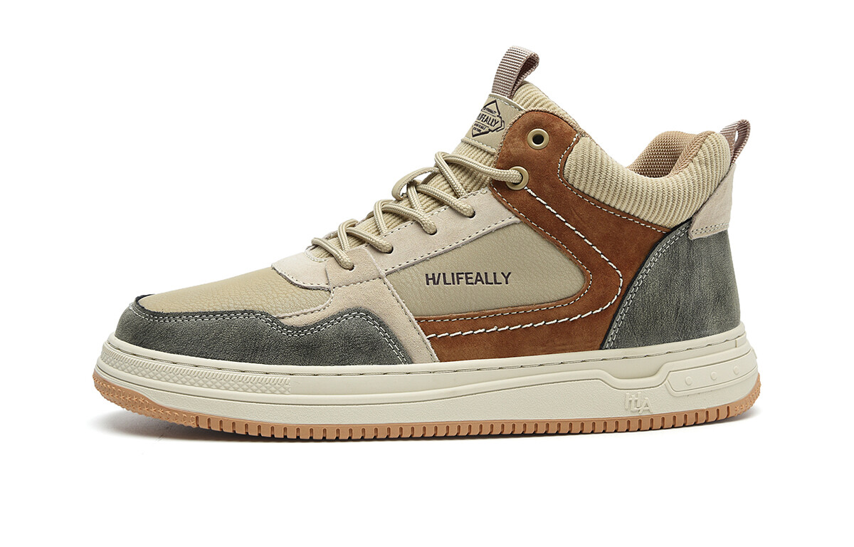 

Кроссовки HLA Skateboarding Shoes Men Mid-top, хаки