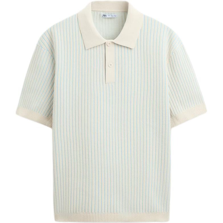 

Рубашка поло мужская синяя Zara, синий
