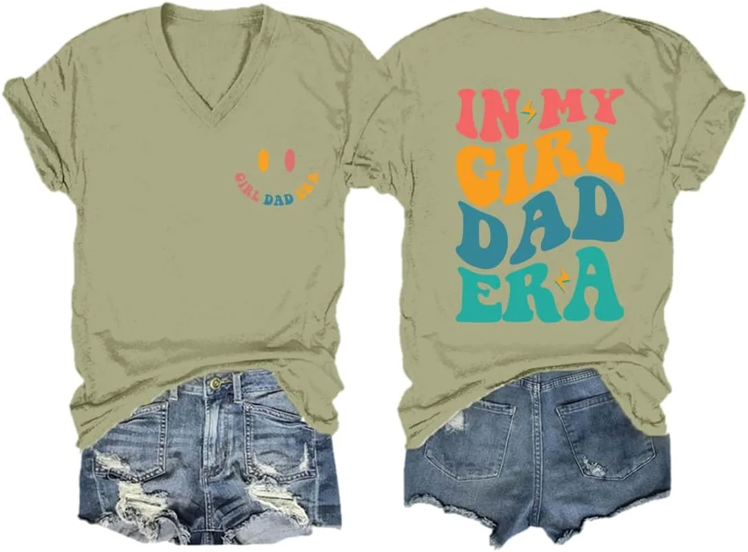 

Футболка My Girl Dad Era с V-образным вырезом