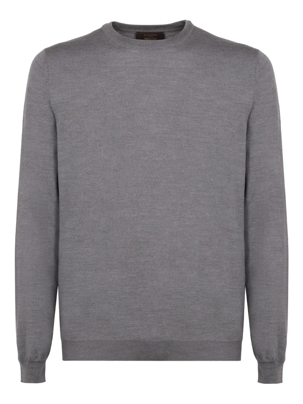 

Тонкий ребристый свитер slowear, серый