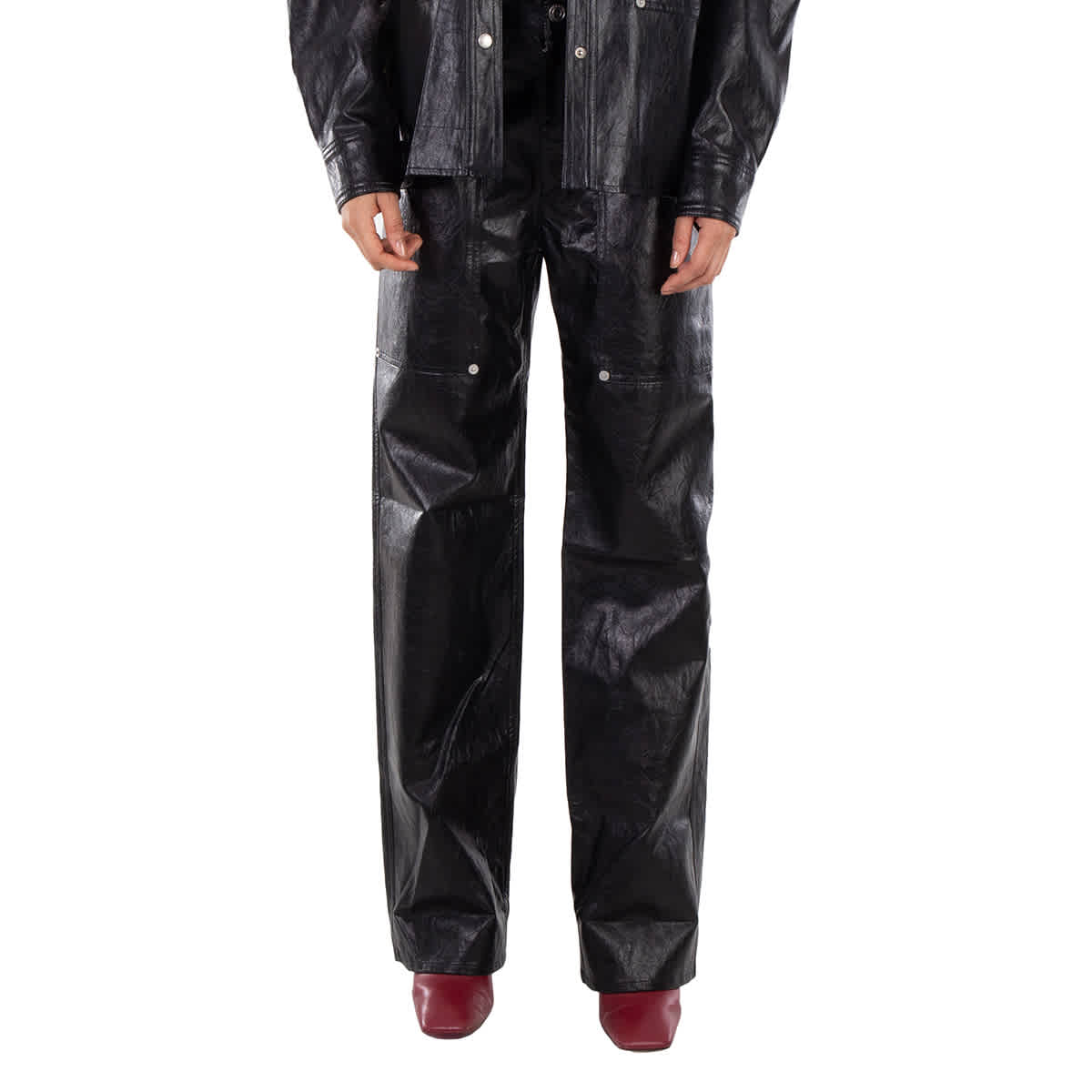 

Изобель Марант Ариете Кожаные брюки прямого кроя Isabel Marant Etoile