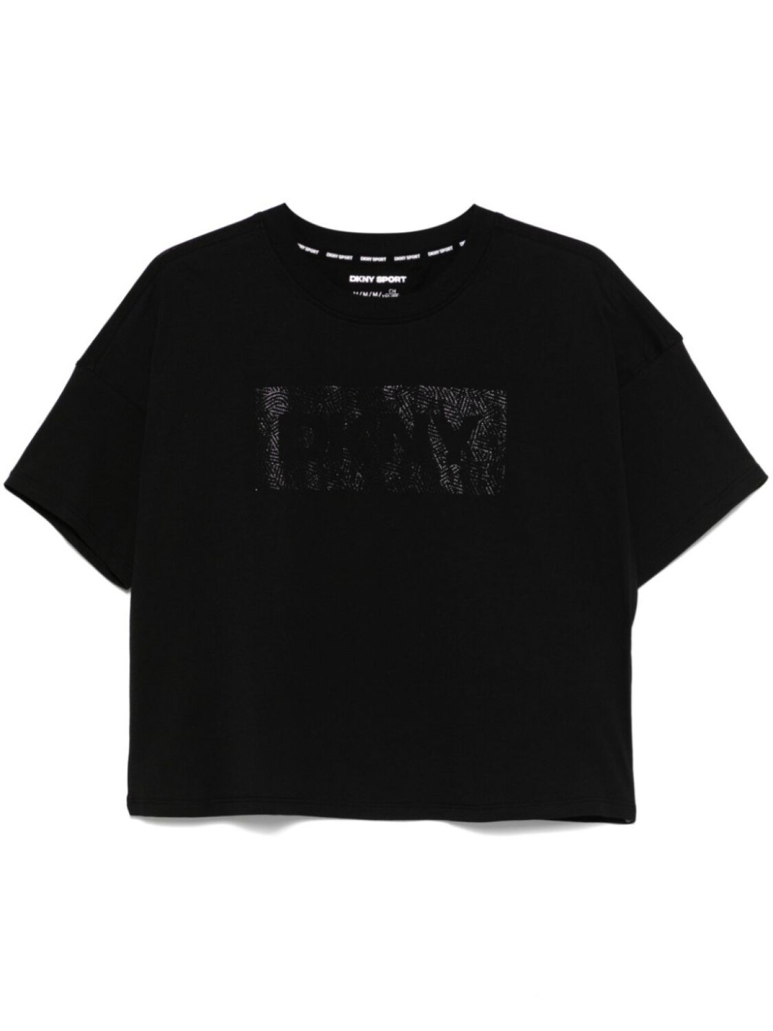 

Футболка, украшенная заклепками DKNY, черный