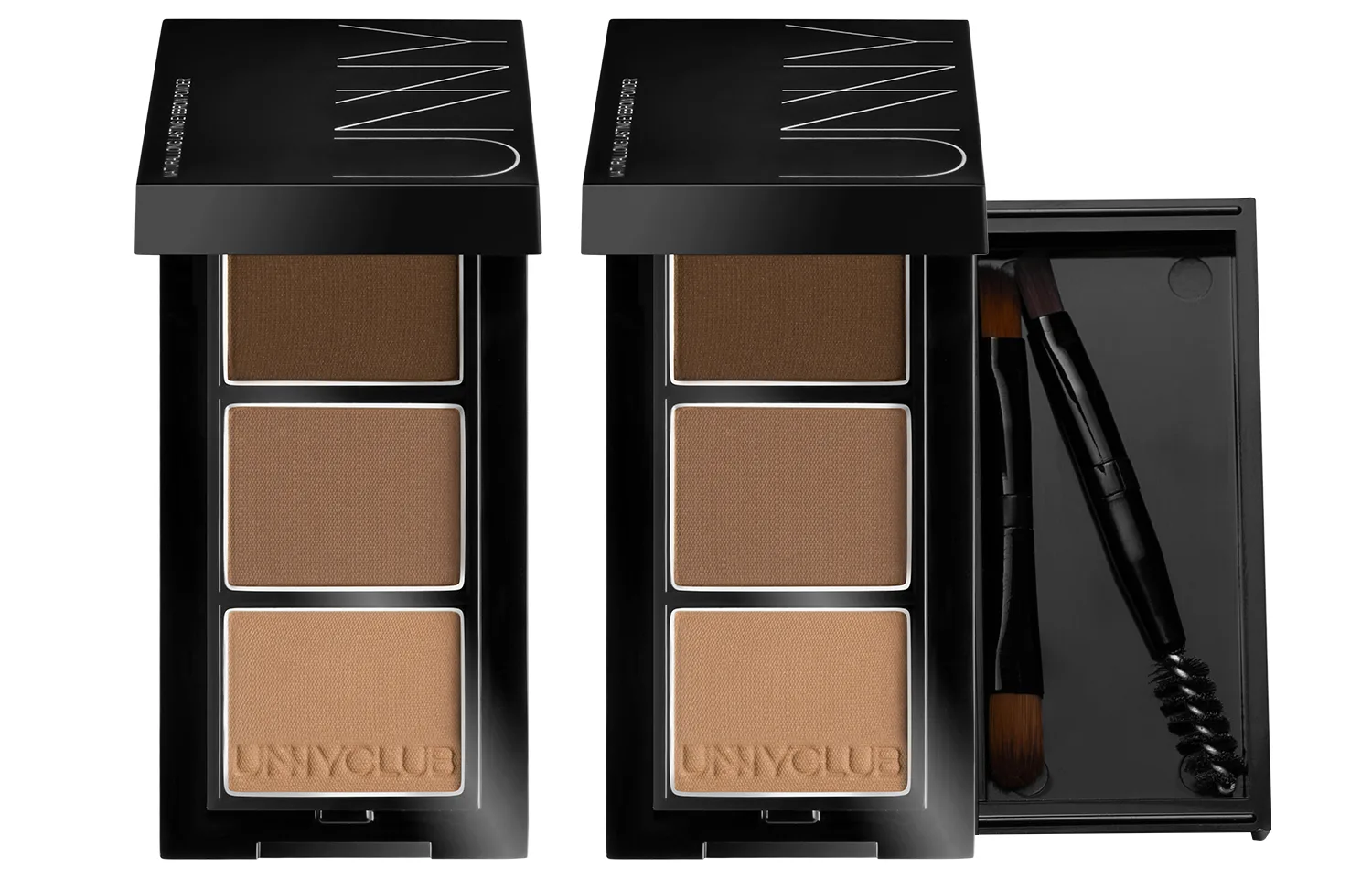UNNY CLUB Палетка для бровей UNNY Soft Contouring Tricolor, 0,9 г*3, #Coffee Brown*2