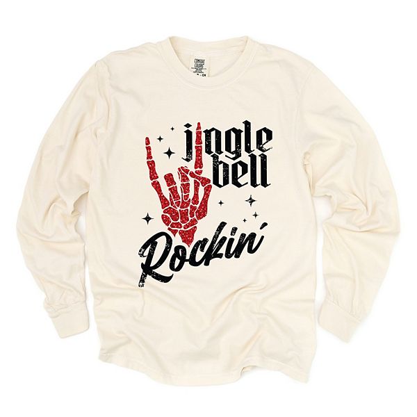 

Jingle bell rockin' skeleton glitter - женская футболка с длинным рукавом Simply Sage Market, Ivory