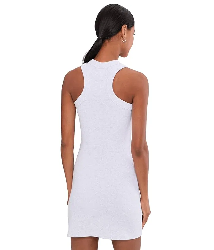 Платье трикотажное Nike Sportswear Chill Knit Rib Tank Dress, Birch Heather/Black — фото 4