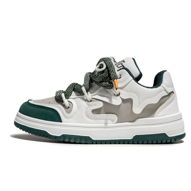 

Bull charm Низкие скейтерские кроссовки мужские бело-зеленые, цвет White Green