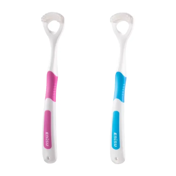 

Скребок для языка с щетинками Micron Brush, 2 шт/3 шт EBISU, micron bristle tongue scraper 2 pcs (color random shipment)