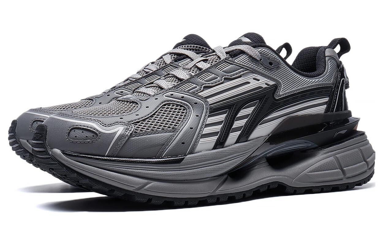 Кроссовки LINING Comet 5 Lifestyle Shoes Men Low-top Gray/Black, серый/черный — фото 3
