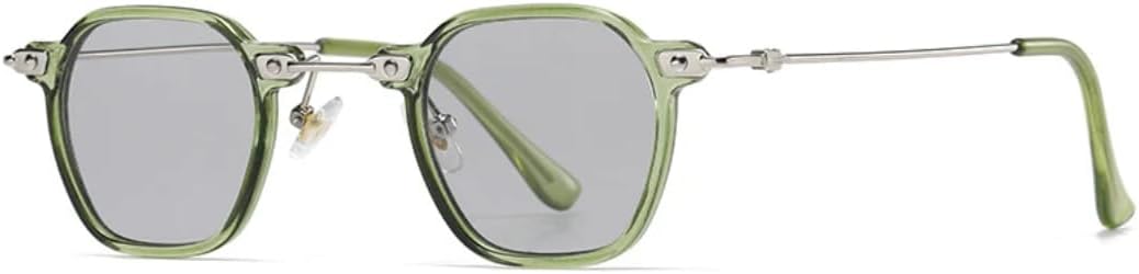 

Популярные модные маленькие женские солнцезащитные очки в стиле ретро с заклепками, мужские солнцезащитные очки с прозрачными градиентными линзами SZVVBKK, Green Light Grey