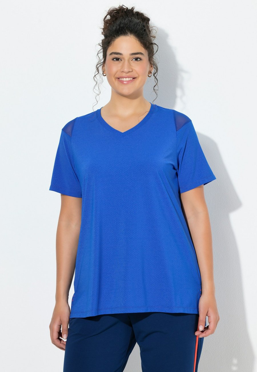 

Футболка Ulla Popken FUNKTIONS EINSATZ V AUSSCHNITT HALBARM, Royal Blue, Синий, Футболка Ulla Popken FUNKTIONS EINSATZ V AUSSCHNITT HALBARM, Royal Blue