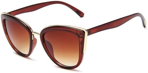 

Модные солнцезащитные очки для женщин, винтажные очки с градиентным переходом, ретро-солнцезащитные очки для женщин, защита от ультрафиолета UV400 MTZJH, Tea Gradient Tea