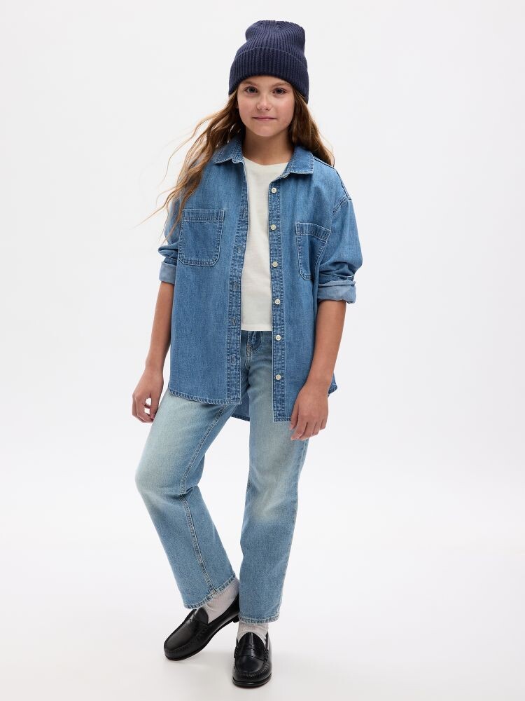 

Свободные детские джинсы цвета индиго 90-х годов Gap, синий