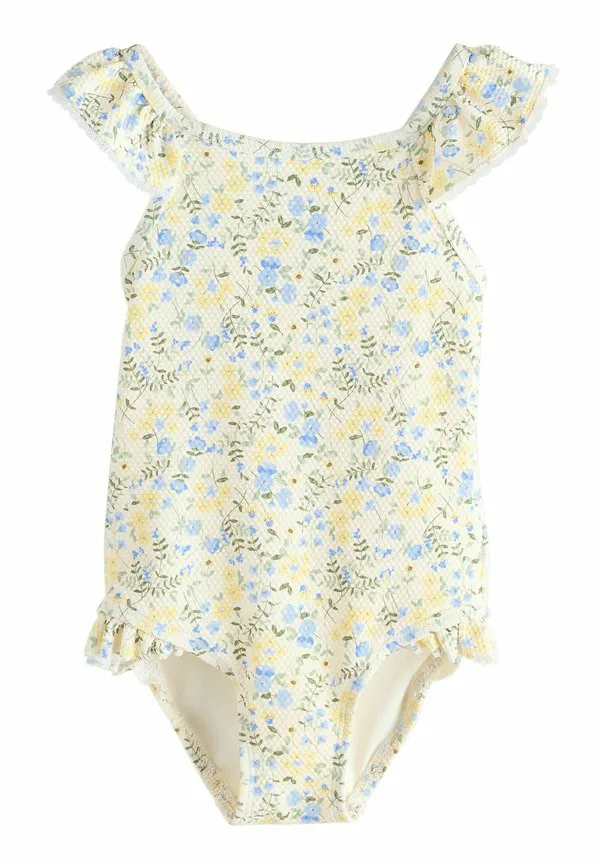 Купальник стандартного кроя с оборками Next, Yellow Ditsy Floral