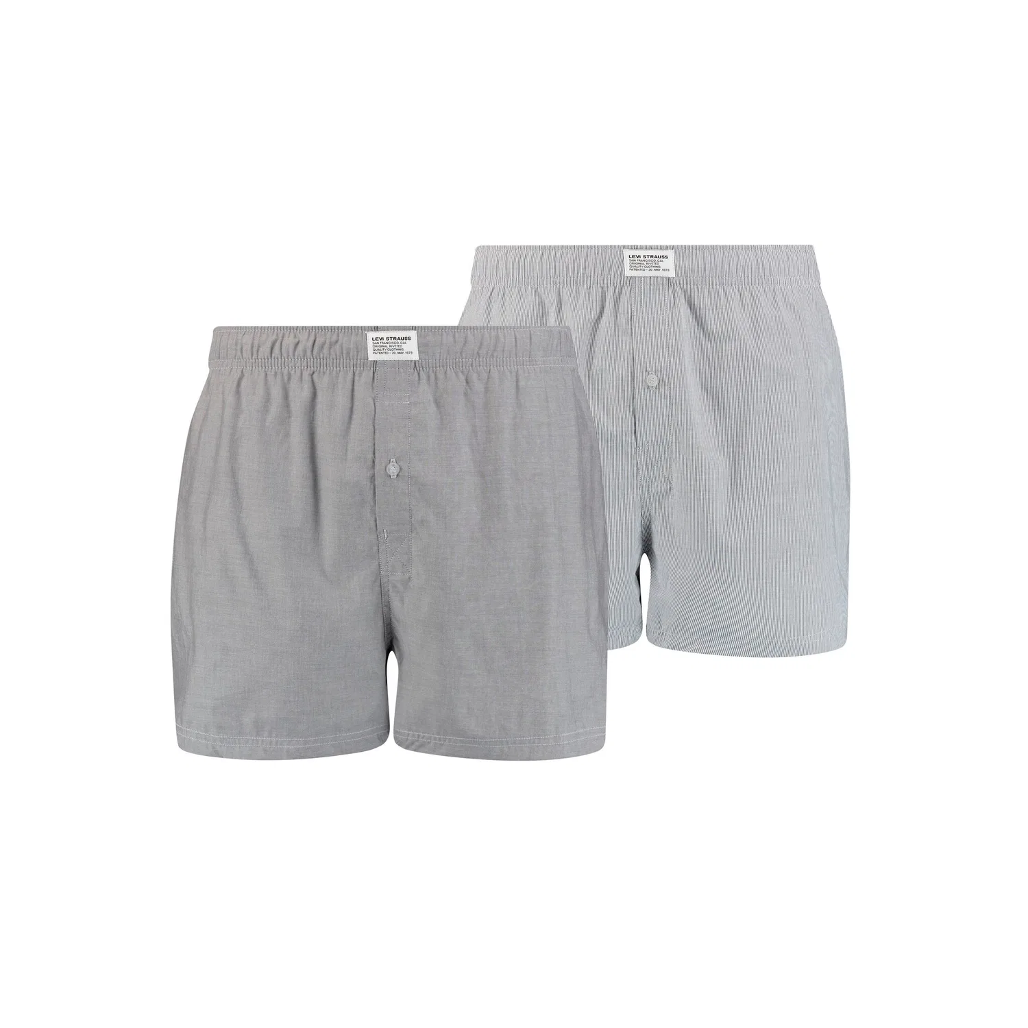 Мужские боксеры из 2 штук с логотипом Levi's, Gray Melange/Anthracite