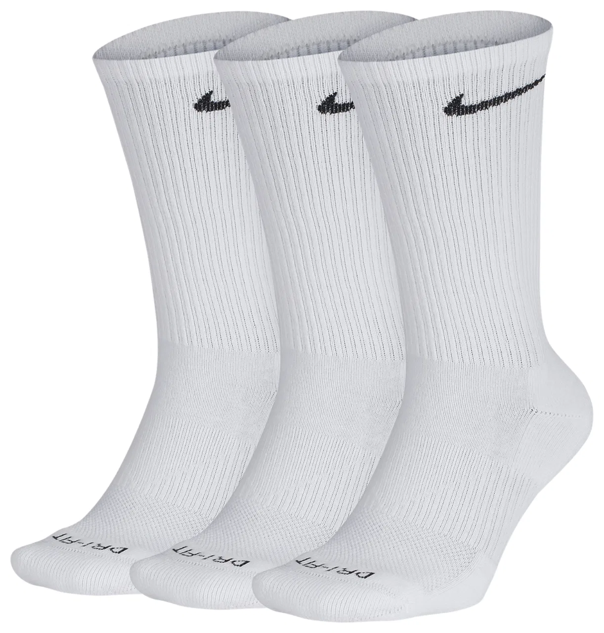Мужские носки 3 пары Dri-FIT Crew Nike, черный/белый — фото 2