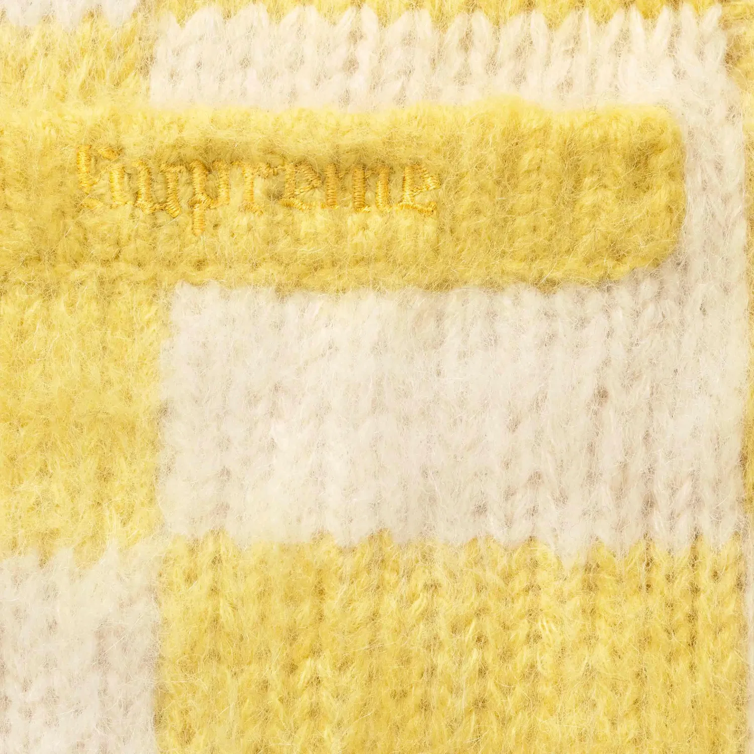Кардиган с принтом Supreme Checkerboard, Yellow — фото 2