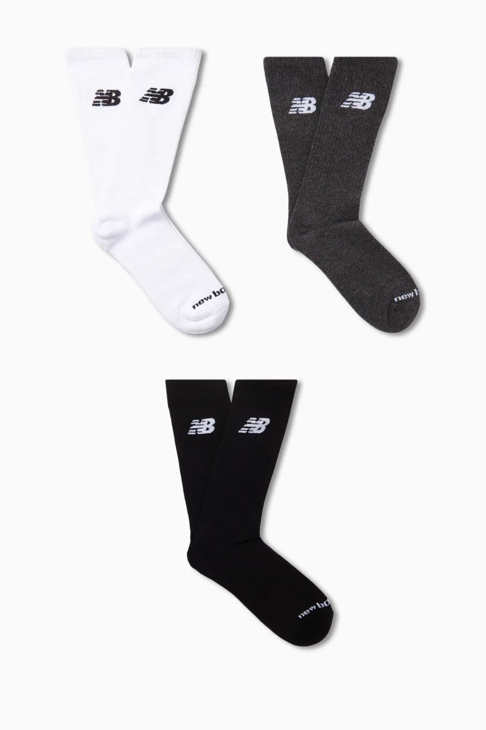 Комплект носков с логотипом New Balance, мультиколор