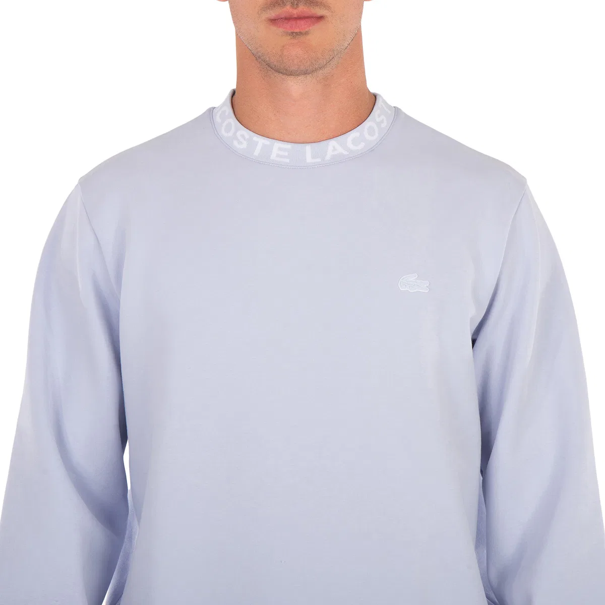 Свитшот с круглым вырезом и вышитым логотипом Lacoste, Blue — фото 2