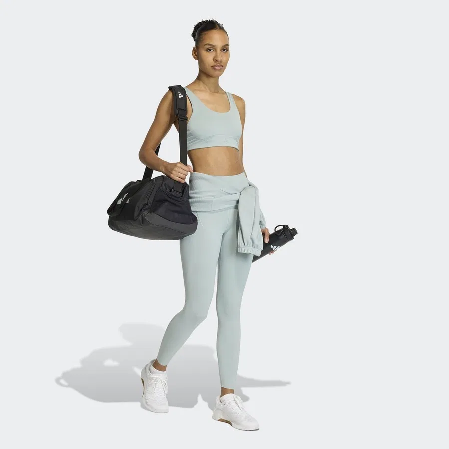 Спортивный бюстгальтер All Me Luxe Medium Support adidas, Зеленый — фото 4