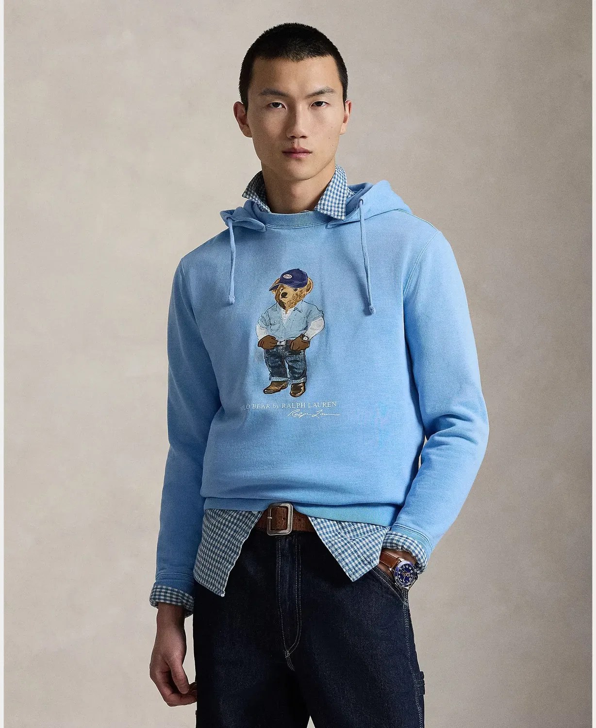 Мужская худи с принтом Polo Bear Polo Ralph Lauren, Azul Porcelana