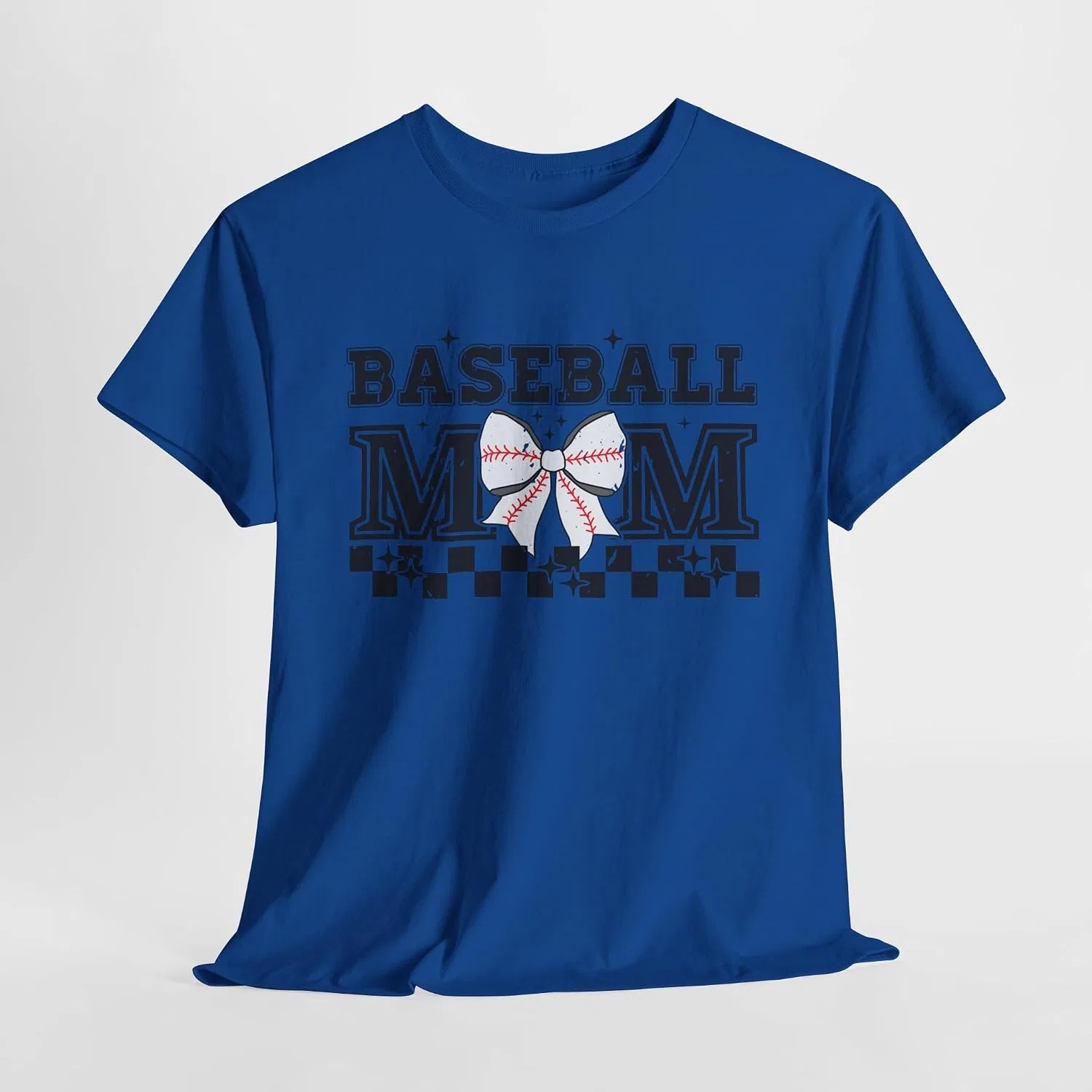 Женская хлопковая футболка с принтом Baseball Mom, Royal — фото 2
