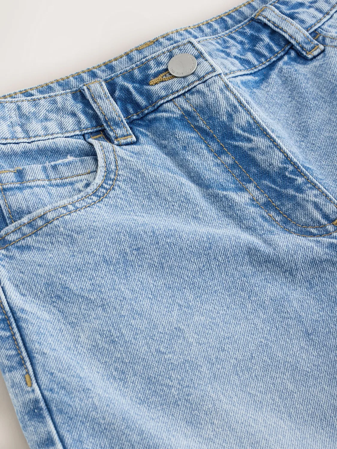 Шорты джинсовые удлиненные Next, Light Blue Denim — фото 4
