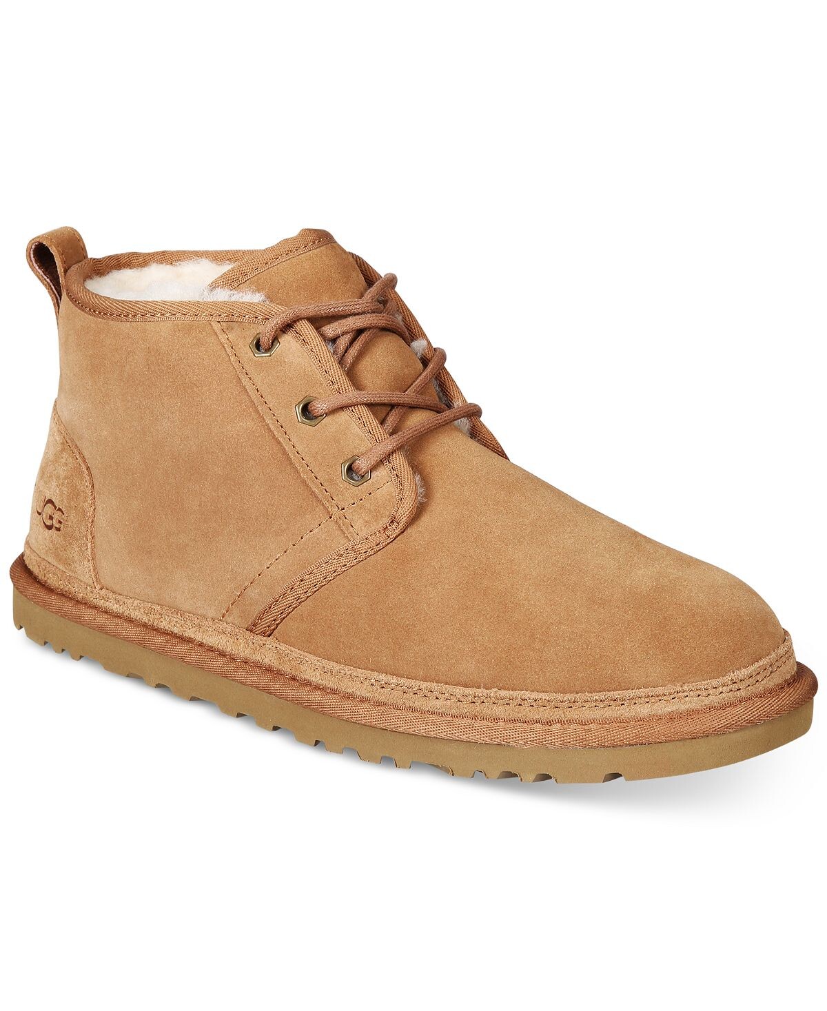 Ботинки мужские UGG зимние на шнуровке, коричневый — фото 2