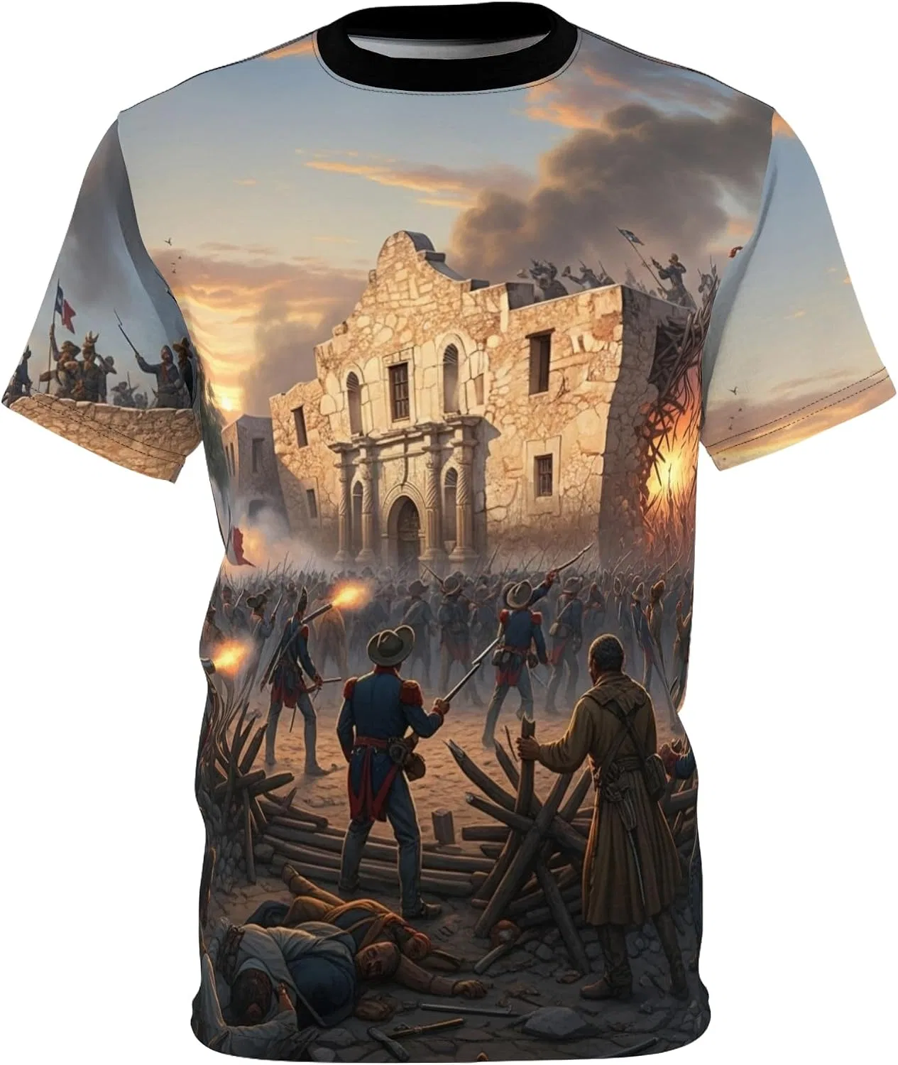 Футболка с принтом Battle of the Alamo, Black