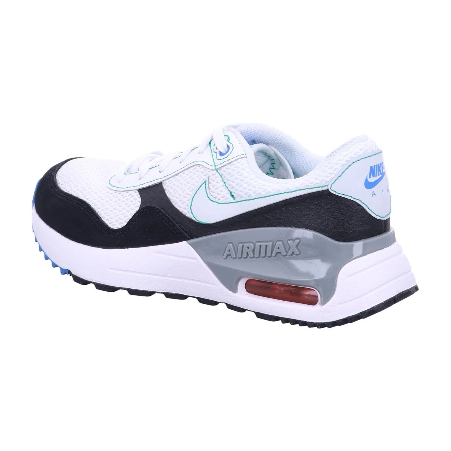 Детские кроссовки для мальчиков с амортизацией Air Max Systm NIKE, White Black Grey — фото 3