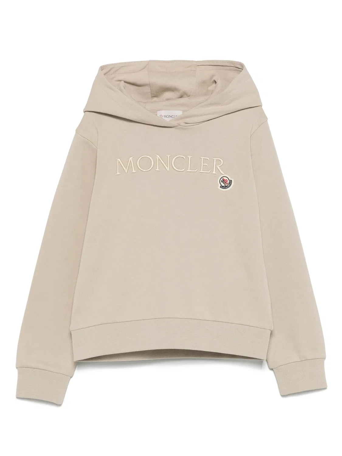 Худи из натурального хлопка Moncler, нейтральный