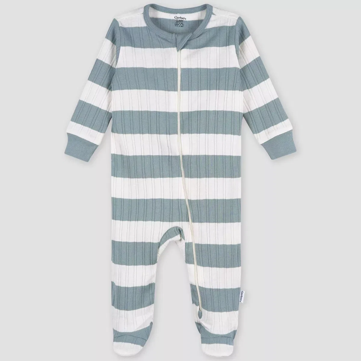 Детский боди-комбинезон с длинным рукавом Striped Sleep N' Play Gerber Childrenswear, Blue