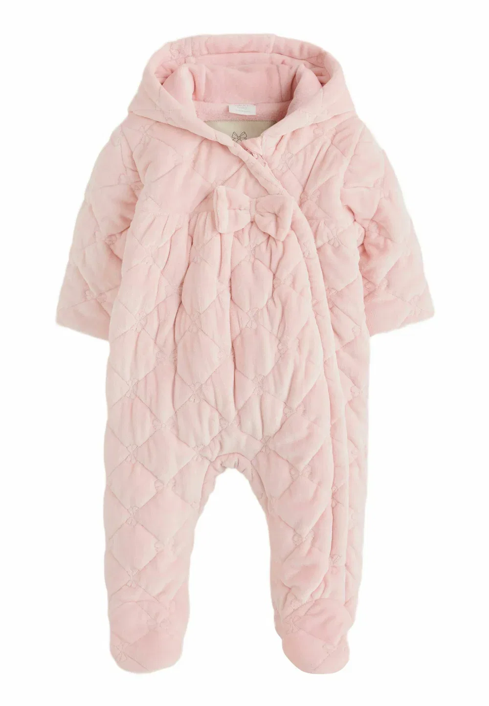 Детский стеганый комбинезон стандартного кроя Next, Pink Velour Zip Through