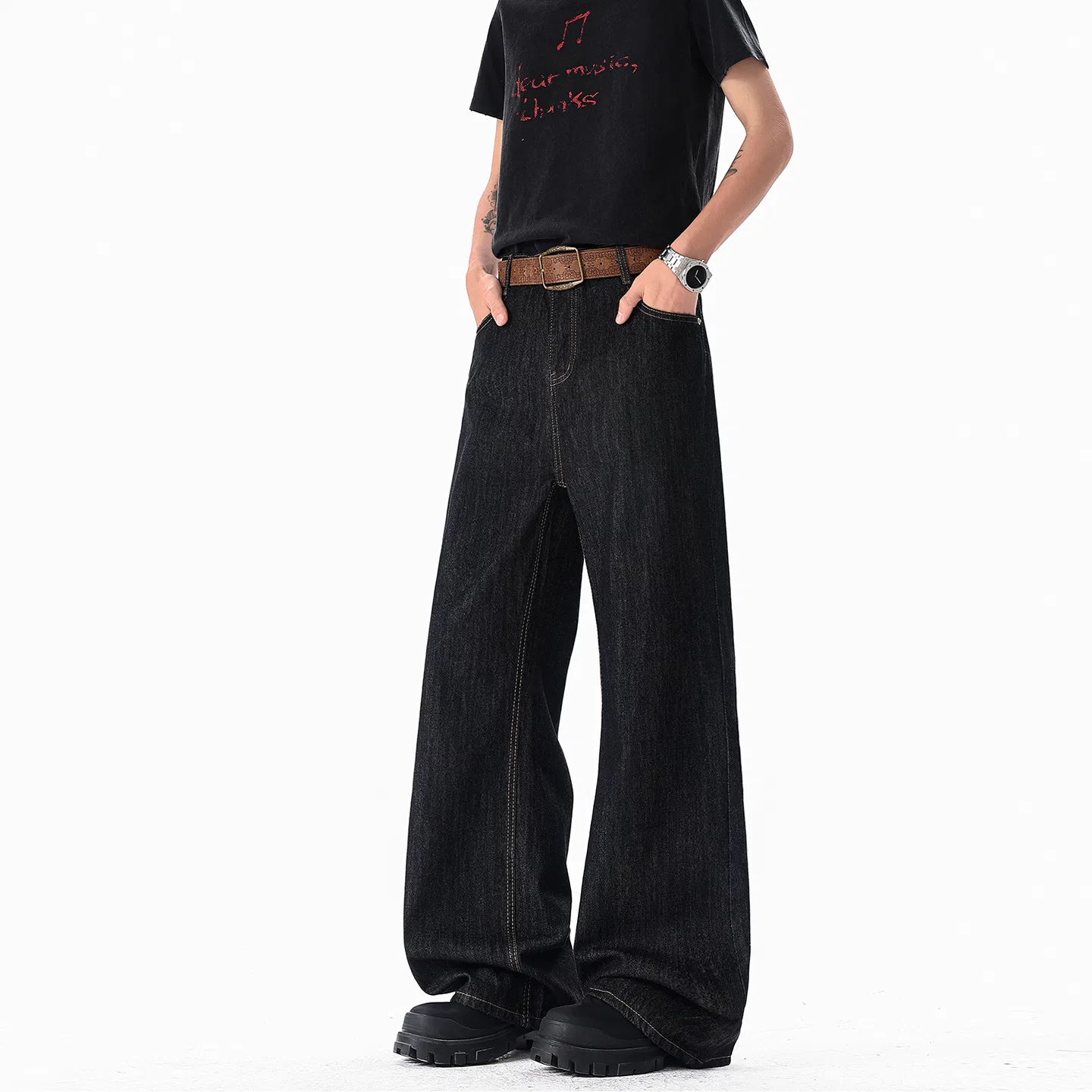 Детские джинсы прямого кроя Unisex Moderate Straight Fit Pants MUSCLETECH — фото 4