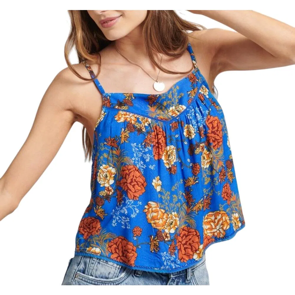 Женская блузка с принтом Vintage Embellished Top Superdry, Blau