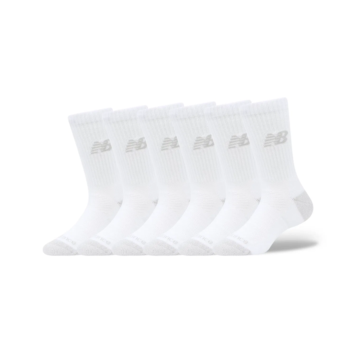 Детские спортивные носки с высоким голенищем 6 пар New Balance, White