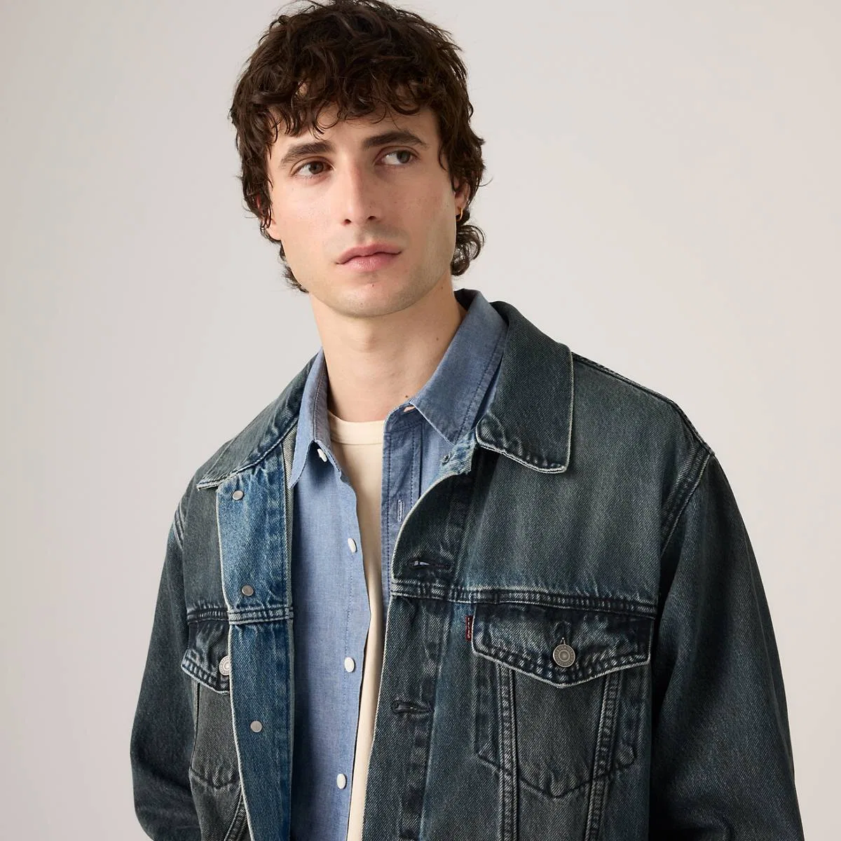 Свободная куртка дальнобойщика Levi's, Setting The Pace - Black — фото 2