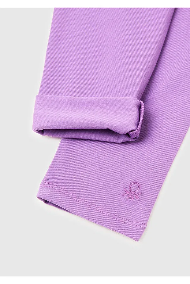 Детские леггинсы для девочек с принтом United Colors Of Benetton, Purple — фото 3