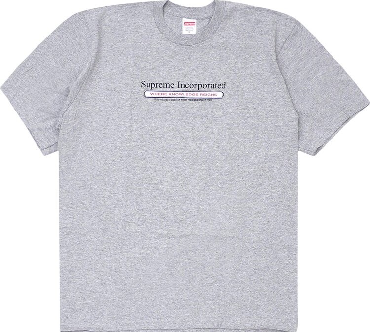

Футболка Supreme Inc. T-Shirt 'Heather Grey', серый