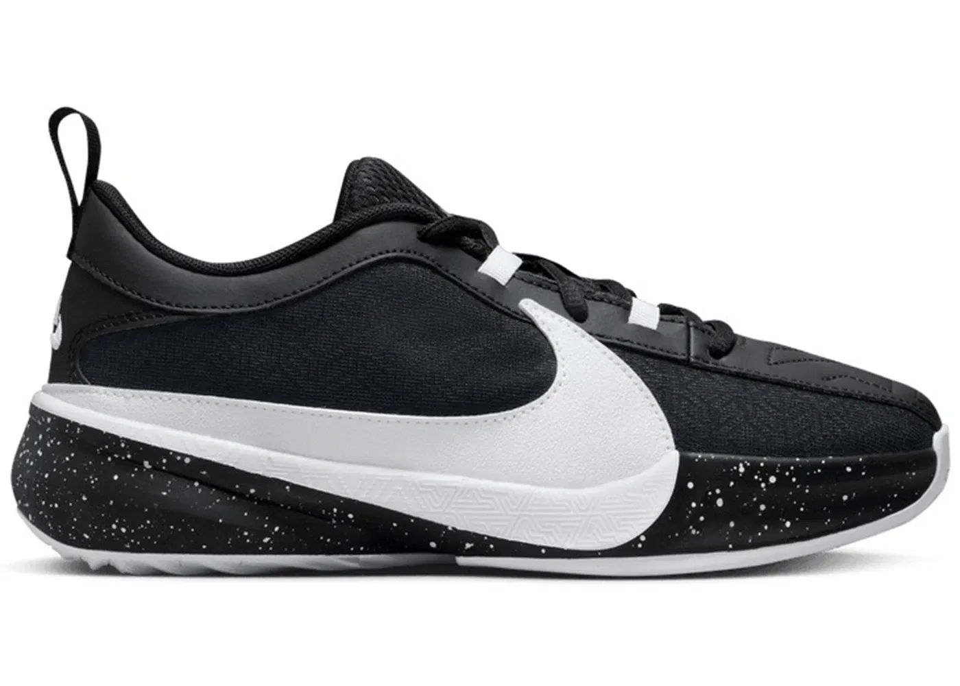 Детские кроссовки для мальчиков с длинным шнурком Nike Zoom Freak 5 Nike, Black/Metallic Silver/White