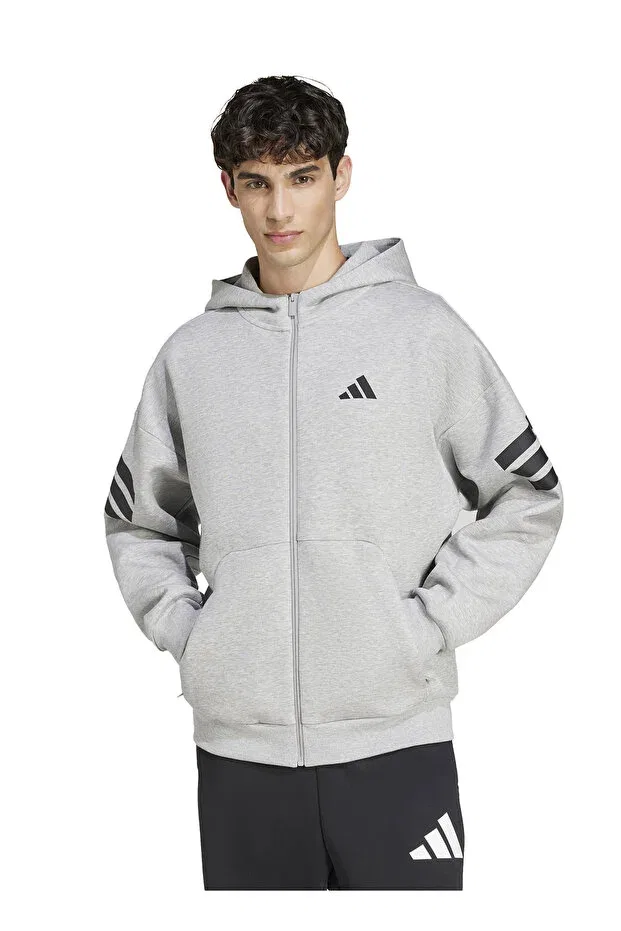 Мужская куртка с принтом Adidas, Gray — фото 2