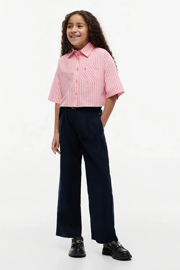 Детские брюки для девочек широкие Tommy Hilfiger, Navy Blue