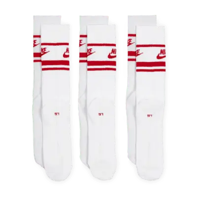 Носки Nike Sportswear Dri-FIT Everyday Essential Crew (3 шт), цвет White/University Red/University Red — фото 3