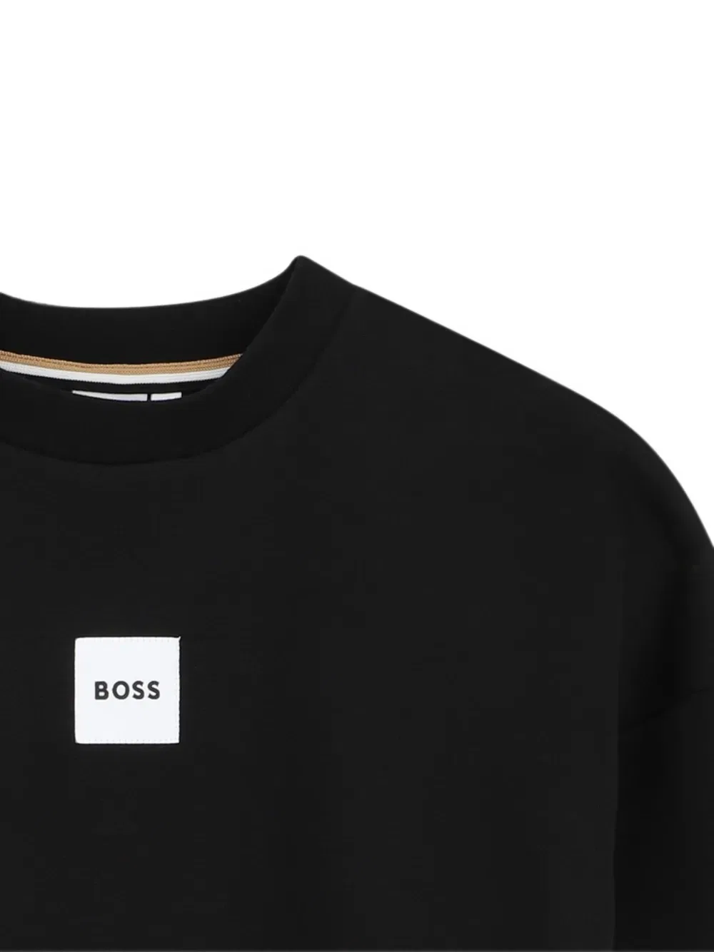 Свитшот с нашивкой-логотипом BOSS Kidswear, черный — фото 3